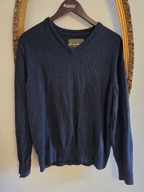 Eddie Bauer Dark Navy V-Neck Pullover Sweater